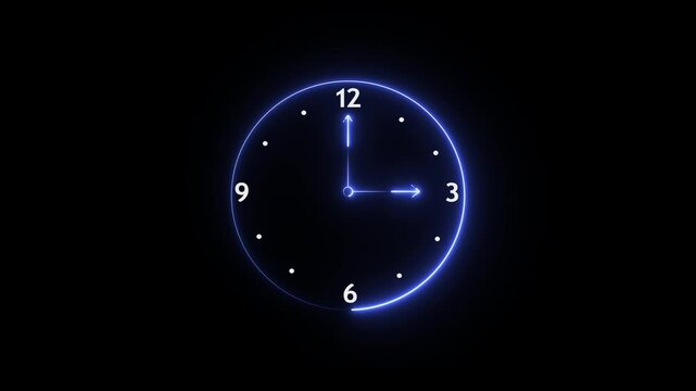 A digital illustration or stock video clip rather than a physical clock.