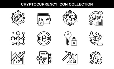 Fototapeta premium Set of vector web design icons collection for business internet communication email phone music and computer symbols illustration
