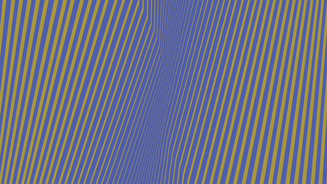 Abstract dynamic diagonal line pattern in blue and yellow with diagonal