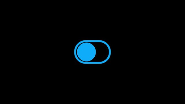 switch off on button animated. mobile phone toggle slider ui turn bar isolated video animation 4k
