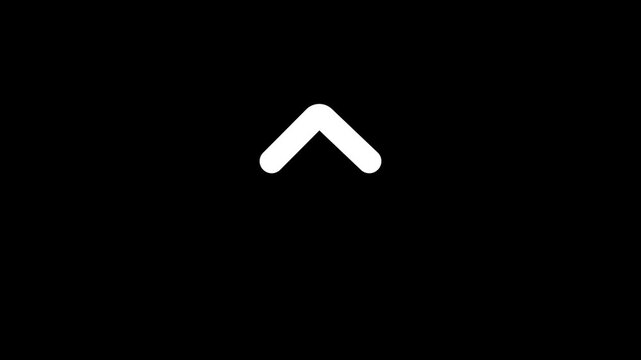 Swipe up animation. Scrolling up animation.Swipe up animation with arrow icon sign on transparent background, swipe up arrow sign animated with alpha channel.