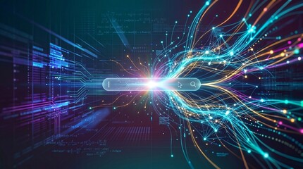 Fototapeta premium Artificial Intelligence Search Technology Concept