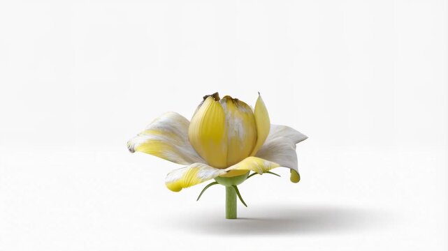 Vibrant bloom to withered decay: timelapse of a yellow flower's lifecycle