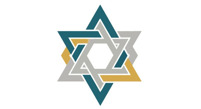 Star of David symbol Jewish faith icon