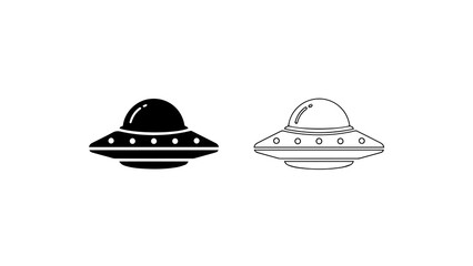 UFO Flying Saucer Icon Set © Yurayulianty