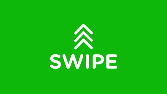 Swipe up gesture animation social media engagement arrow 