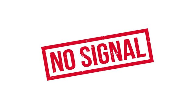 No signal red stamp grunge animation video