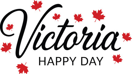 Victoria day greeting with maple leaves © Md Jafar