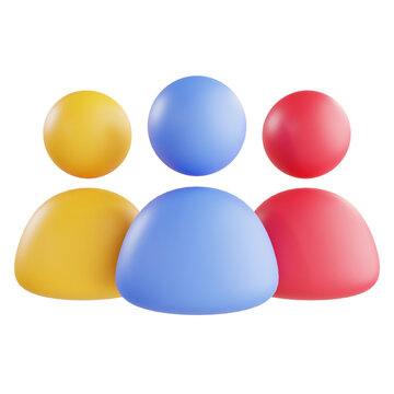user group 3d icon illustration object