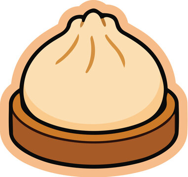Steamed dumpling dim sum vector graphic