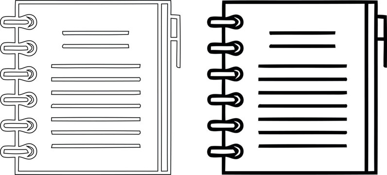Isometric binder with lined paper and spiral binding