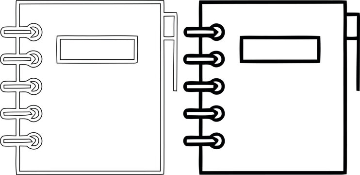 Open spiral bound notebooks with dividers standing side by side