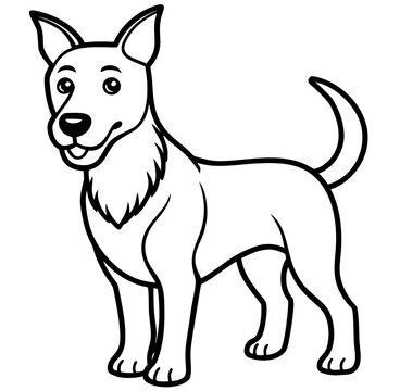 vector image of a dog