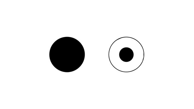 Minimalist Black And White Abstract Circle Symbols