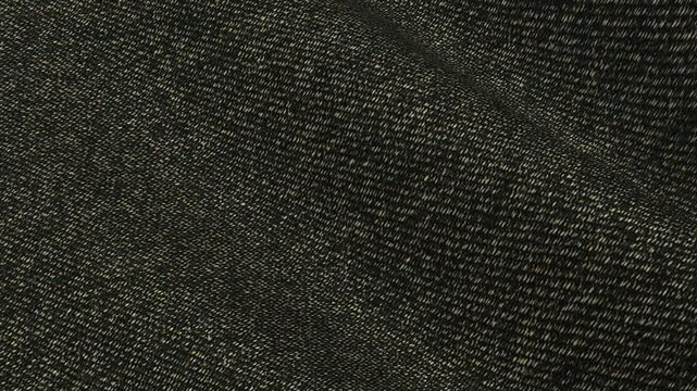 Italian Dark Gray Melange Wool Cotton Fabric shimmering with premium waves of textured surface and sophisticated ash charcoal tone cloth