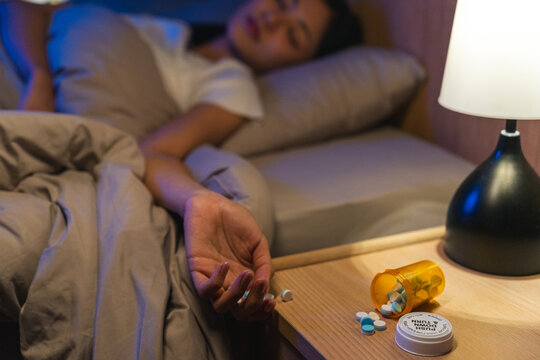 The woman was experiencing stress and depression and took pills to commit suicide.