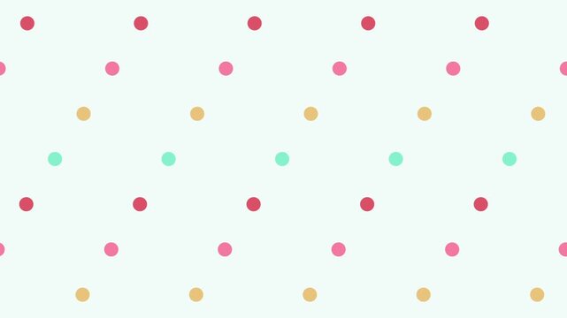 Animated Polka Dots Pattern Background in Pastel Colors