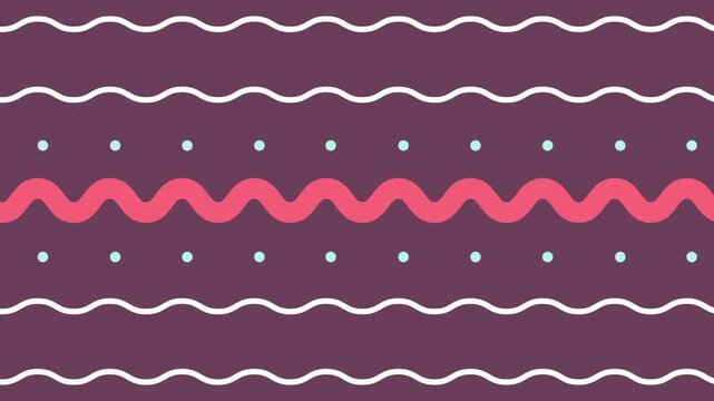 Animated Wavy Lines and Dots Pattern Background
