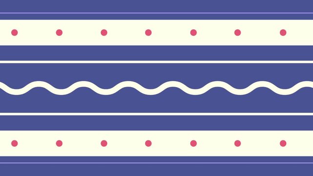 Animated Easter Pattern with Wavy Lines and Dots