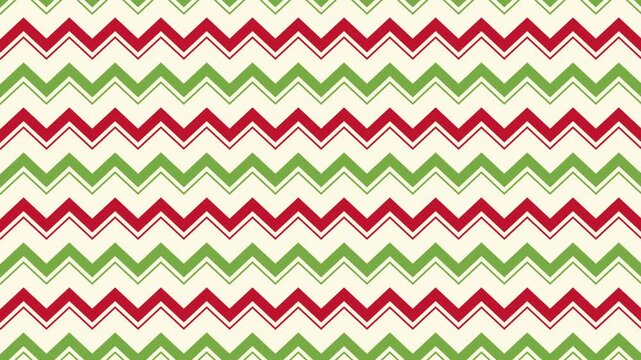 Festive Red and Green Chevron Pattern Background Animation