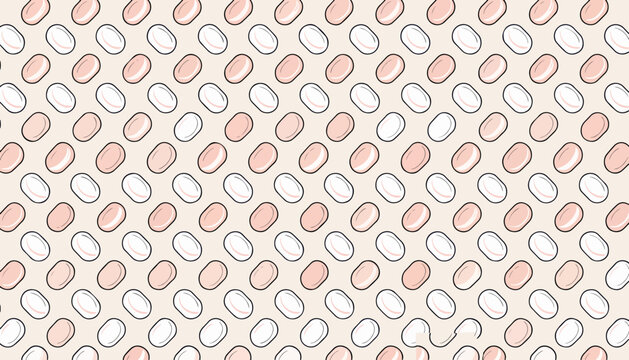 Contemporary abstract pattern built from modular vector geometry pieces