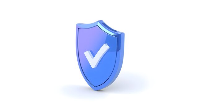 3d shield with a cross. Protection of health from diseases. illustration of 3d rendering.
