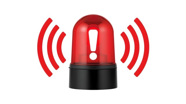 alarm alert security sign for dangerous workplace 3d icon illustration render design