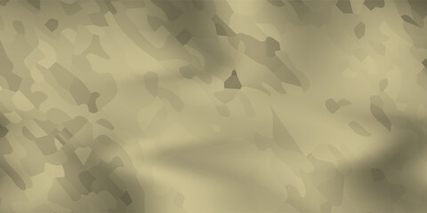 Abstract military camouflage pattern background, olive green and khaki textured vector illustration, seamless style fabric textile design for army banner or hunting poster. © imaamut