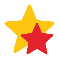 Obraz premium Yellow and red star icon flat design