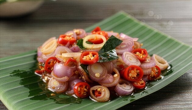 Fresh Balinese Sambal Matah with Shallots and Chili