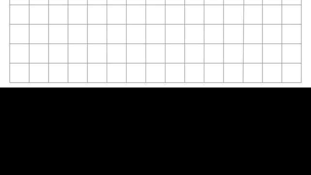 Black and white animated illustration with rectangular geometric elements