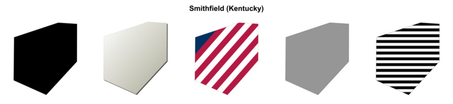 Smithfield (Kentucky) blank outline map set