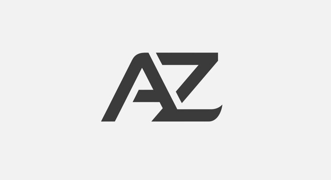 Modern minimalist AZ letter monogram logo design on a light background, a versatile graphic symbol for branding and identity.