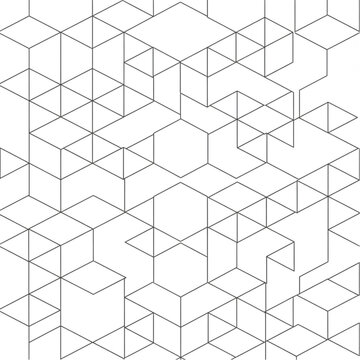 Geometric pattern of interconnected cubes forms a complex structure