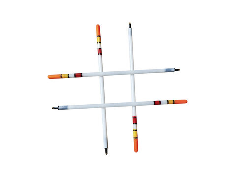 Fishing Float Bobber Set Arranged in Grid Isolated Transparent