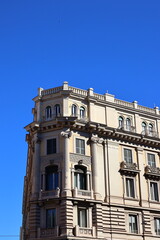 Fototapeta premium Historic Classical Building Facade in Rome, Italy
