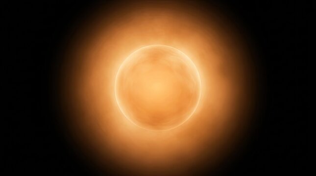 Abstract Glowing Orb of Light in Deep Space.