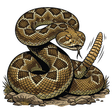 rattlesnake vector image for t-shirts | Klapperschlangen-Vektorgrafik f&uuml;r T-Shirts