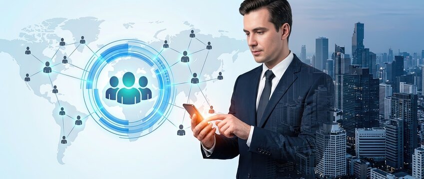 Digital transformation in business networking engaging professionals through mobile technology in urban environments for effective communication and collaboration