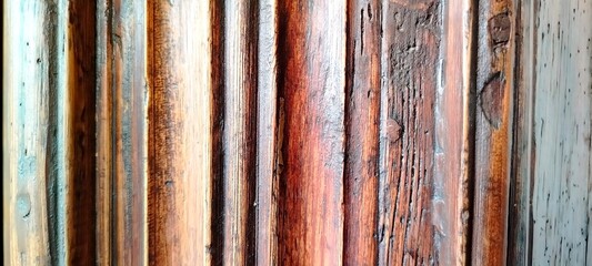Detailed Texture of Old Weathered Dark Wood Planks  © vlocka