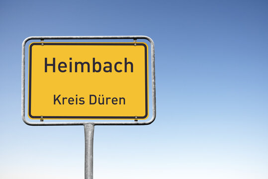 Ortstafel Stadt Heimbach, Kreis D&uuml;ren, (Symbolbild)