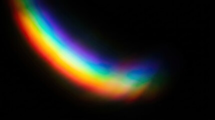 Fototapeta premium Abstract Rainbow Spectrum Light Effect on Black Background.