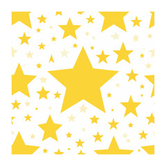 Obraz premium Yellow star pattern with white stars on transparent background