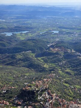 Aerial view of Kruja castle in central Albania
