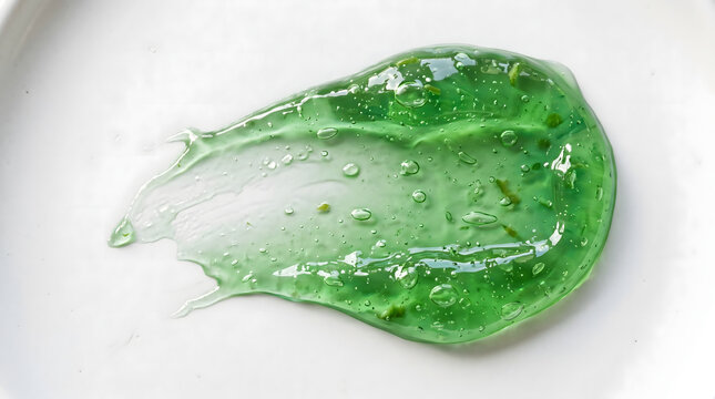A bright green slime splash with small bubbles and liquid texture