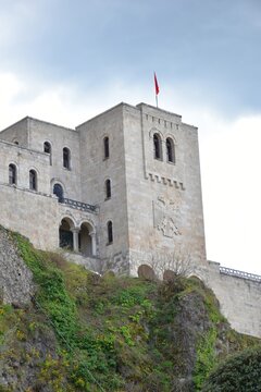 View of Skanderbeg museum in Kruja castle, Albania