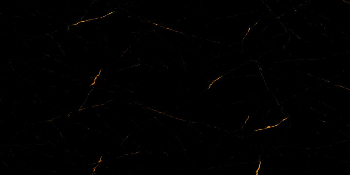Dark marble stone background, golden orange streak vein texture, polished elegant surface, luxury decorative design, modern abstract artistic pattern illustration