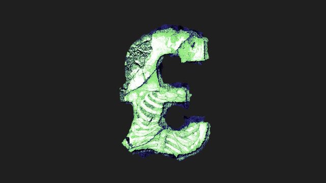 A drag and drop printed grunge style paper symbol that animates into place from shredded and torn paper pieces.
