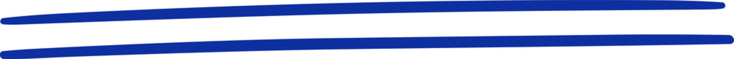 Fototapeta premium Two parallel blue lines on a black background, abstract design element
