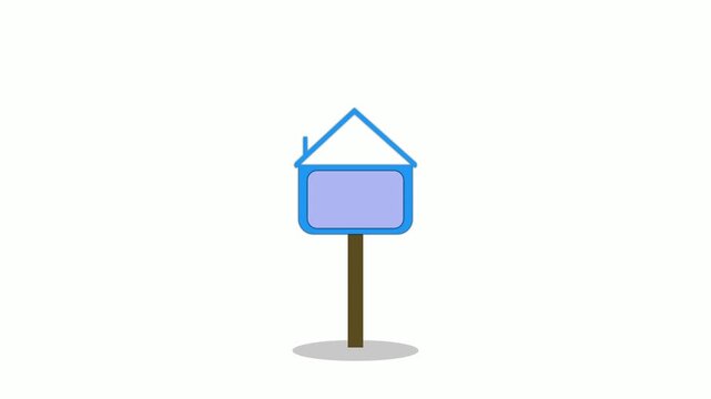 Animated postal service letter. Animated mailbox icon. Moving letters and mailboxes.